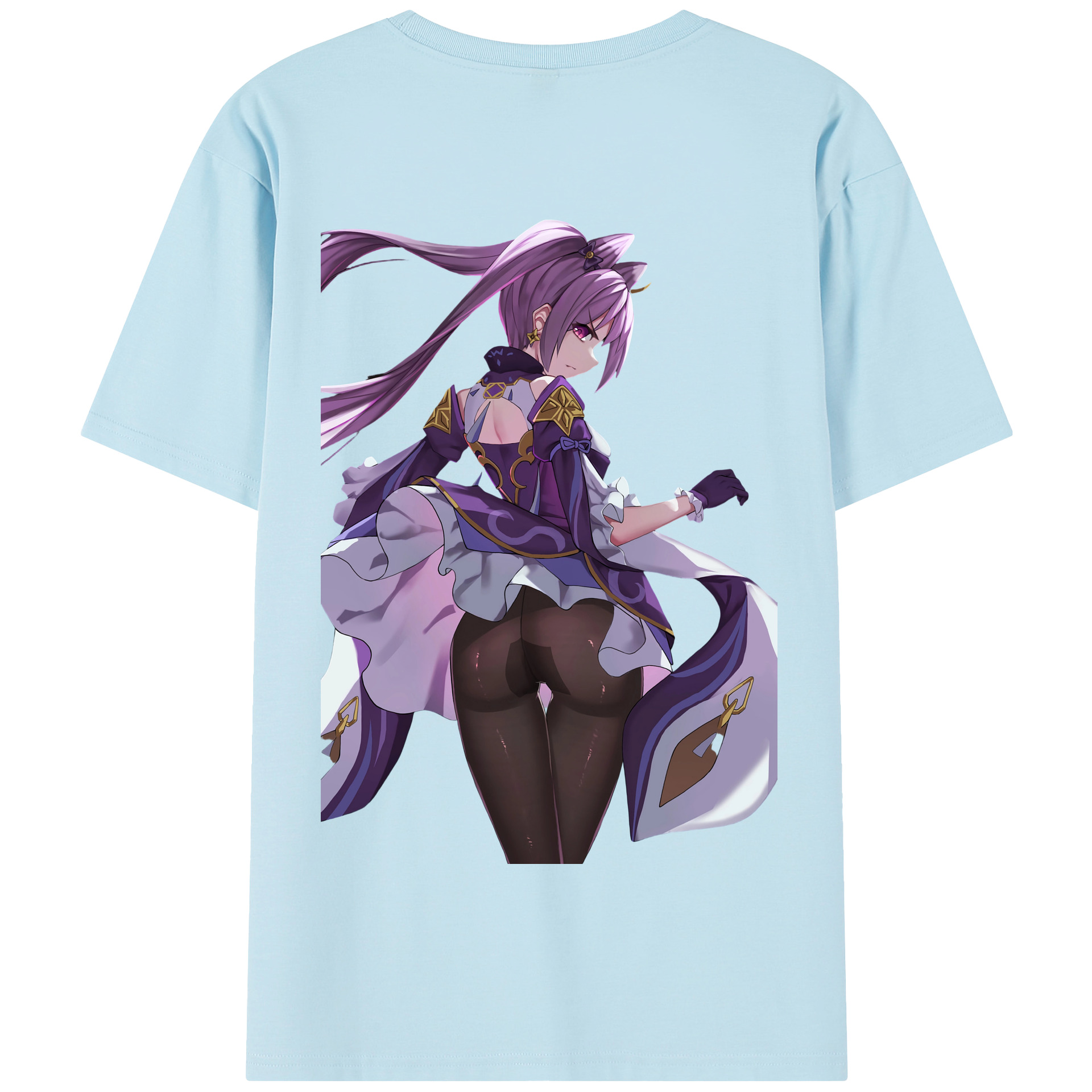 げんし神 刻晴 こくせい genshin Kokusei 綿100％半袖Tシャツ（背面プリント）